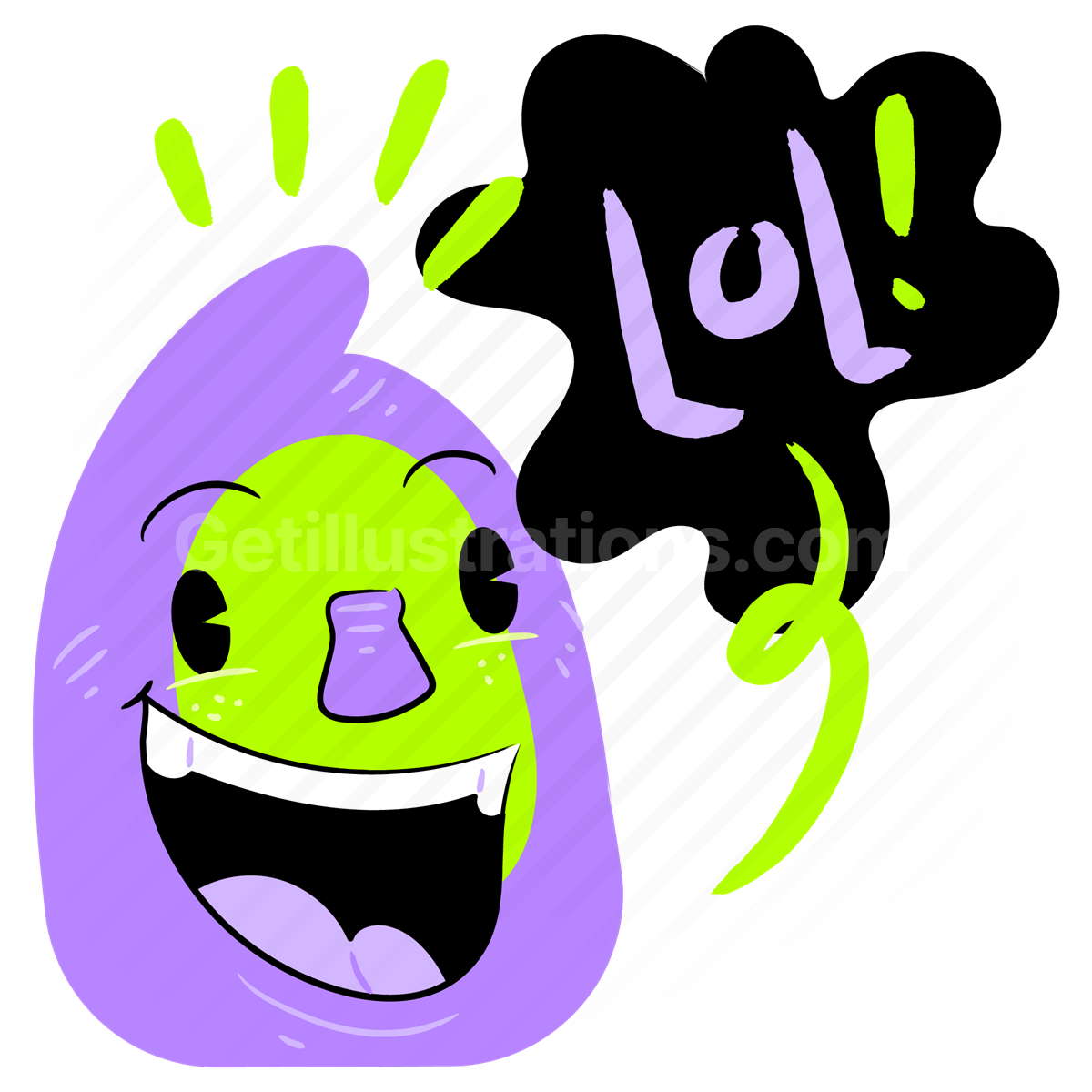lol, laugh, laughing, joke, sticker, face, smiley, character